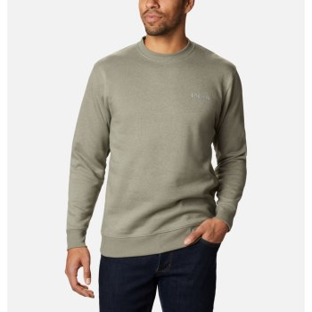 Columbia Muške Majice S Kapuljačom - Hart Mountain II Crew Fleece Sive Zelene | CIDR-34087